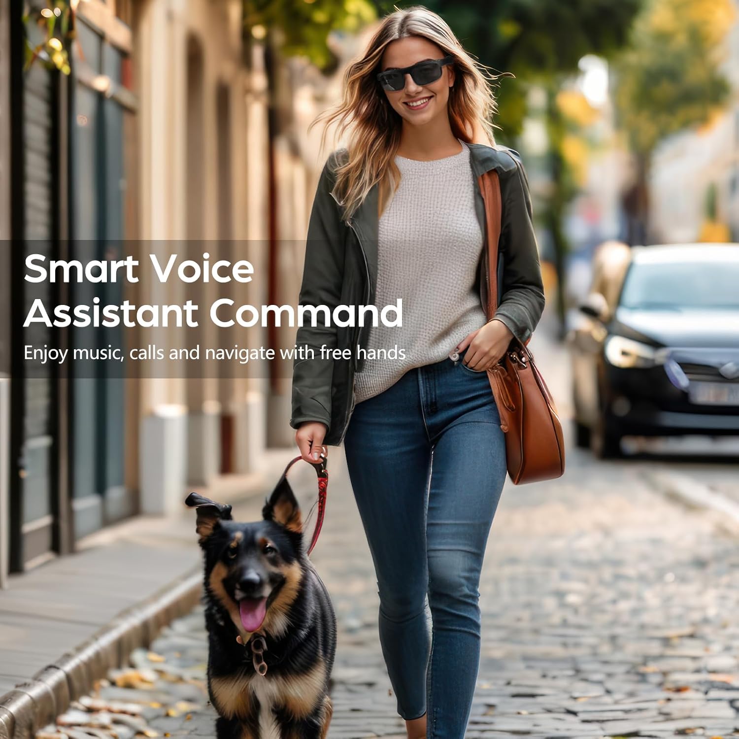 Smart Glasses - Bluetooth Glasses for Men & Women, Touch Control, Outdoor UV Protection and Voice Control, Hands-Free Calls (Clear Lens) - Image 3